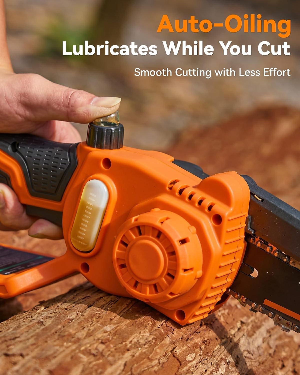 Cordless Mini Chainsaw – 6" & 8" Brushless Electric Chainsaw with 2 Batteries